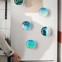 Conjunto de 12 ímãs de vidro, decoração do oceano para artesanato e cozinha - Image 6
