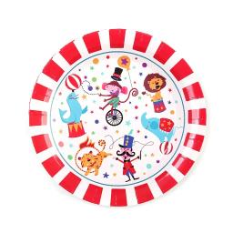 Decorações de festas temáticas de circo, animais listrados, talheres descartáveis, prato de papel, copo de papel - Image 3