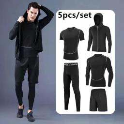 Terno esportivo de compressão para homens Fitness Sportswear, calças justas de basquete, jogging, roupas íntimas de treinamento, conjuntos de corrida, roupas de ioga - Image 4