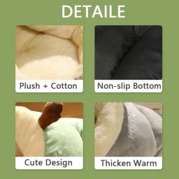 Cama macia e aconchegante para animais de estimação, caverna do gato, casa quente, ninho de cachorro, saco de dormir, suprimentos para cães pequenos, inverno - Image 5