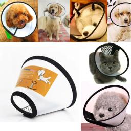 Evitar bitetransparente cão gato proteção capa ferida cura banho grooming cone cão de estimação de proteção coleira médica dropshipping - Image 5