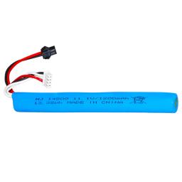 Bateria Li-ion para brinquedos elétricos de água Gel Ball Blaster, Eco-friendly Beads Bullets, Air Gun Parts, 11.1V, 1200mAh, 14500 - Image 4