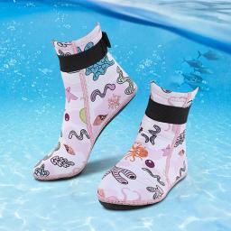 Neoprene Snorkeling Shoes para crianças, Mergulho com aletas meias para crianças, Botas protetoras para pés de praia, Natação Mantenha Quente, 3mm, Inverno - Image 2