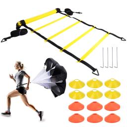 Equipamento De Treinamento De Agilidade Para Equilíbrio De Velocidade Footwork, Futebol, Cones De Disco, Escada, Calha, Corrida, Guarda-chuva, Fitness - Image 1
