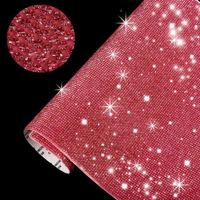 Folha Adesiva de Cristal Strass 12x20cm para Decoração DIY, Artesanato e Personalização de Telefone e Carro