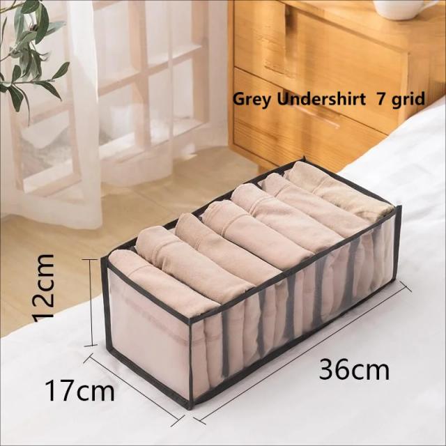 Organizador de Gaveta de Roupa Íntima Dobrável em Nylon - 1 Conjunto