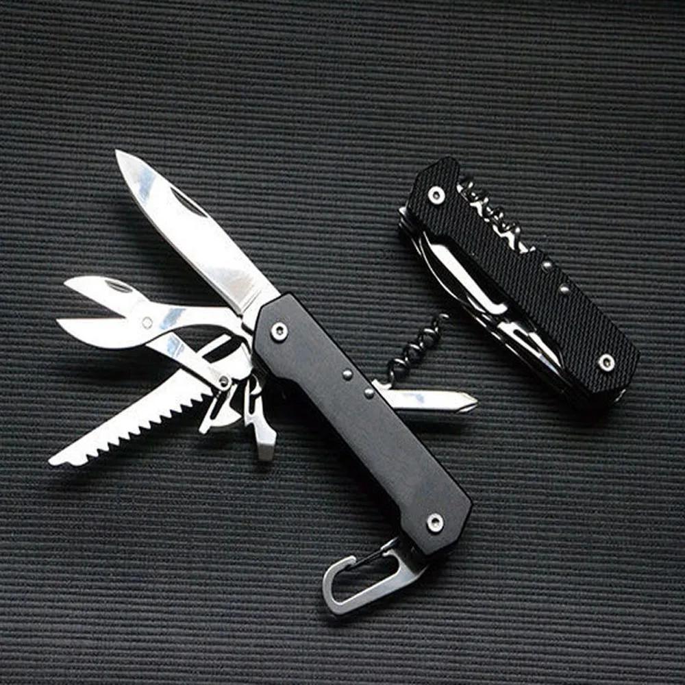 8 em 1 multifuncional faca dobrável auto-defesa sobrevivência ao ar livre acampamento multi-ferramenta edc facas de bolso portátil ferramentas manuais - Image 1