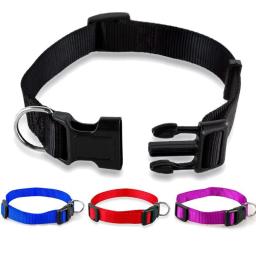Coleiras De Nylon Ajustáveis Para Animais De Estimação, Coleiras De Cachorro, Coleira De Pescoço De Gato, Cor Sólida, Cachorro, Chihuahua, 1Pc - Image 2