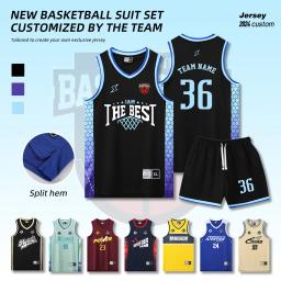 Jérsei personalizado de secagem rápida do basquetebol, uniforme do treinamento, camisa, Sportswear, treino da criança, roupa do terno do esporte, homens, menino, criança - Image 2