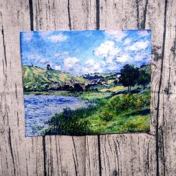 Lona a óleo Monet com pano impresso Sunrise, tecido de algodão puro, tingido à mão DIY, folha artesanal, acessórios para cabeça, decoração dos desenhos animados - Image 2