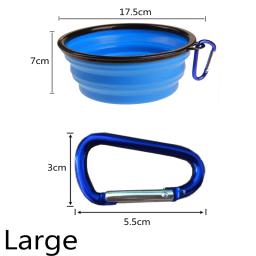350/1000ml pet cat comida tigela de água para cães gatos seguro látex dobrável filhote de cachorro grande cão de viagem tigelas ao ar livre suprimentos alimentador maschas - Image 3