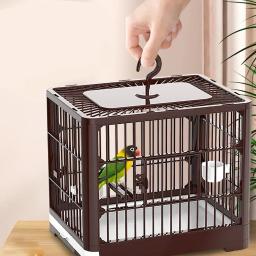 Portable Bird Cage with Handle, Bird Container, Transportadora De Viagem, Grande Espaço, Respirável, Dobrável, Cage Set, Bird Acessórios - Image 4