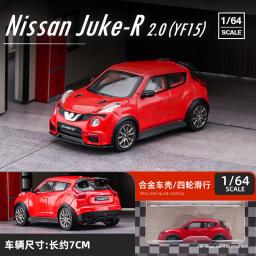Modelos de carros em miniatura em pequena escala, brinquedos colecionáveis, conjuntos de presentes, Nissan Juke-R 2.0 YF15, 1:64 - Image 1