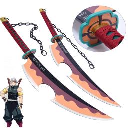 Anime japonês Arma Cosplay Espada, Devil Hunter Sword, Uzui Tengen Nichirin Blade, Espadas Jian de Madeira, Katanard Colecionáveis, 82cm - Image 1