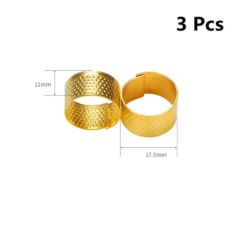 Dedal Metal Dedais De Costura, Mão-trabalho, Tailor Pin Almofada, Finger Protector Tool, Needle Craft, Acessórios de Costura Doméstica, 3Pcs - Image 1