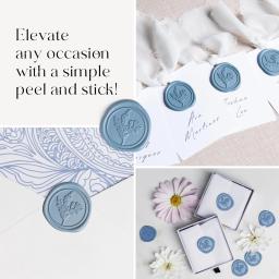 25 pçs/set premium envelope selo de cera adesivos feitos à mão envelope selos autoadesivos adesivos de cera para convites de casamento deslumbrantes - Image 1