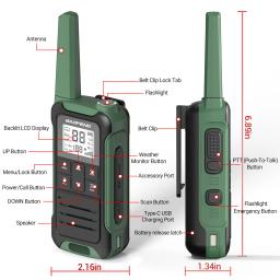 2pcs Baofeng F22 PMR446 FRS Mini Rádio De Comunicação Profissional Walkie Talkies Transceptor De Rádio Em Dois Sentidos Para Restaurantes - Image 6