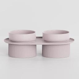Tigela Cerâmica Elevada para Animais Alimentador de Cachorros, Suporte Elevado Elevado Tigela Dupla, Água de Alimentação, Cães e Gatos, Gatinho e Cães, Rosa - Image 3