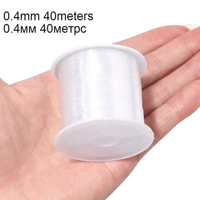 Linha de Pesca Transparente Non-Stretch em Nylon para Joias e Beading, Fornecimento por Atacado, 0.2mm a 1mm