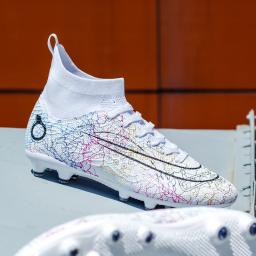 Sapatos de futebol masculino com grama artificial, tênis de treinamento para adolescentes, TF, FG, Antiderrapante, Futsal, Hall - Image 5