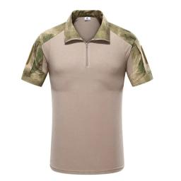 Camisa de manga curta camuflada masculina, tops de caça e caminhada, camiseta de treinamento tático, esportes ao ar livre, verão - Image 3