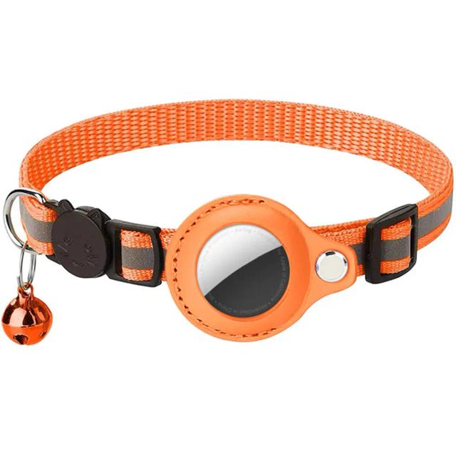 GPS Tracker para Apple AirTag: Coleira Pet Reflexiva com Fivela de Segurança e Suporte para Gatos