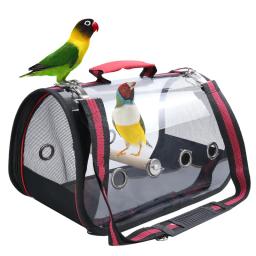 Portador de pássaro claro portátil, gaiola transporte papagaio, respirável, saco de viagem ao ar livre, pequeno animal de estimação, coelho, cobaia, papagaio - Image 5