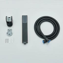 Chuveiro com economia de água para banheiro, Pulverizador de mão, Chuveiro de plástico portátil, preto e bronze, substituir a cabeça - Image 6