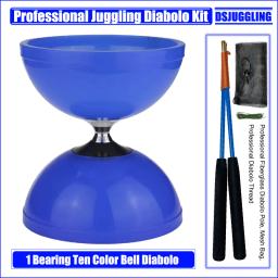 Malabarismo Diabolos Chinês Kongzhu Set, Embalagem Diabolo, Varas, Cordas, Saco, Excelente, yo-yo, 1 Rolamento - Image 1