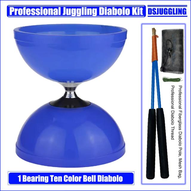 Conjunto Completo de Malabarismo Diabolo Chinês Kongzhu: Inclui Varas, Cordas, Saco e Rolamento para Yo-Yo