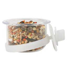 alimentação pássaros transparentes, parafuso alimentadores para pássaros gaiola, alimentadores internos - Image 1