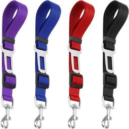 Cinto de segurança de carro ajustável para cães, Cintos de segurança de nylon para veículos, Heavy Duty, Elastic Harness para cães - Image 6