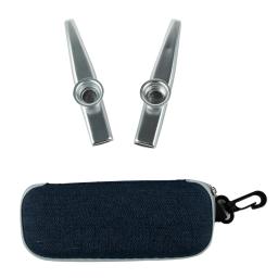 Metal kazoo boca flauta com saco de armazenamento para iniciante flauta instrumento amantes da música para crianças presente instrumento musical peças - Image 2