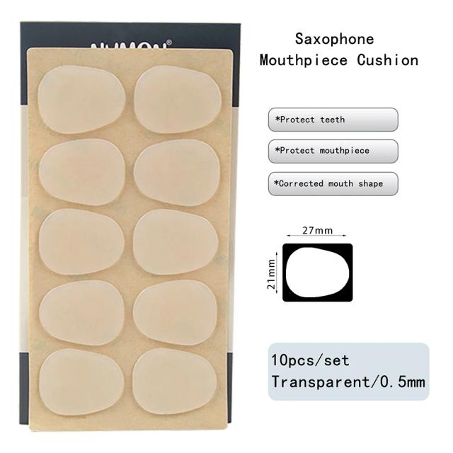 Kit de 10 Peças de Silicone para Boquilhas de Saxofone e Clarinete, Almofadas e Protetores para Instrumentos Musicais
