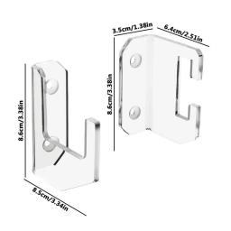 Horizontal espadas Display Hanger, Lightsaber Stand, montagem na parede, acrílico suporte, Clear Rack - Image 6