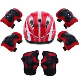 Conjuntos de Proteção Joelho e Cotovelo, Capacete de Segurança, Bicicleta, Scooter, Patinação, Conjuntos de Engrenagens Protetoras, Ciclismo de Bicicleta, Guarda de Pulso, 7Pcs, Conjunto - Image 6