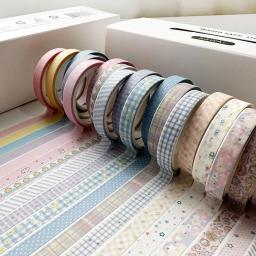 Conjunto De Fita Retro Washi, Suprimentos Scrapbooking, Adesivos Decorativos, Decoração Do Diário, Magro, 20pcs - Image 5