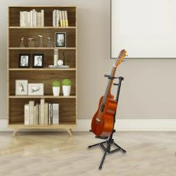 FL-13D Suporte de violino, estrutura de travamento automático, altura ajustável, tripé dobrável, suporte de arco para guitarras, baixo - Image 1