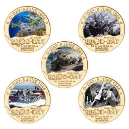Coleção de Moedas Comemorativas do Desembarque França, 80 anos, aniversário, presentes de Natal para homem, namorado, 2021 - Image 3