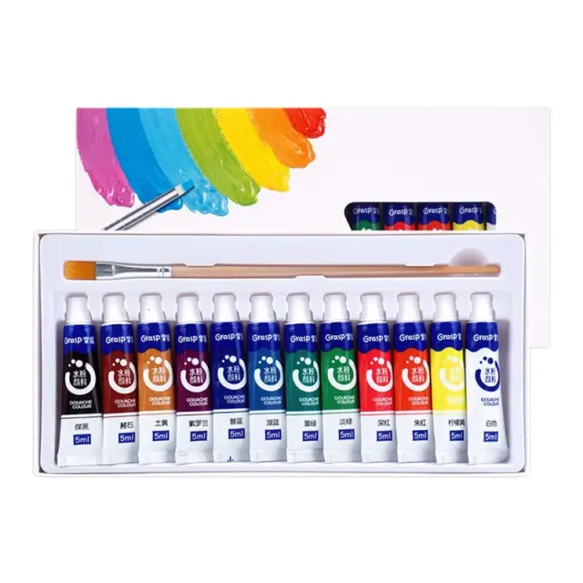 Tinta Aquarela Profissional Não Tóxica com Pigmentos Vivos para Arte Infantil e Estudantes - Disponível em 12, 18, 24 e 36 Cores