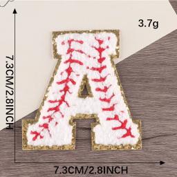 Chenille Letters Patches com lantejoulas, toalha bordada, ferro em alfabeto de feltro, apliques adesivos para roupas, DIY - Image 6