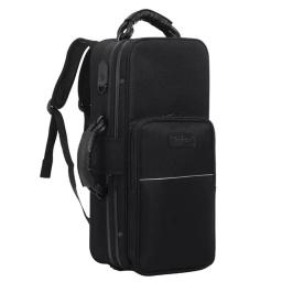 Saco de Trompete Impermeável Mochila Corpo Cruzado Ombros Alça bB Trompete Box Bags Latão Saco de Instrumento Caixa Dura Trombeta Capa Saco Cor preta 1200D Material de Nylon impermeável Portátil Bb Trompete Hard Case - Image 1