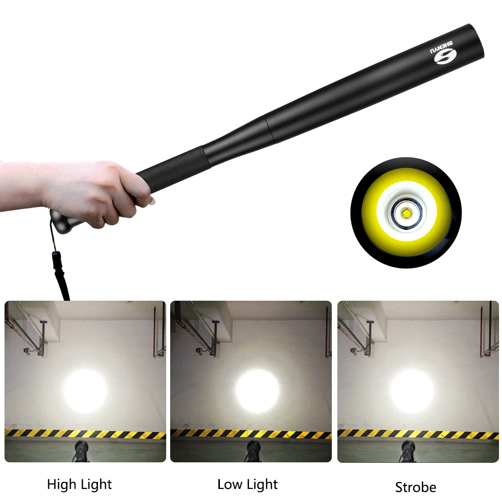 Baseball Bat LED Lanterna, impermeável Super Bright Baton, alumínio liga tocha, emergência auto-defesas, iluminação exterior, 31-46cm - Image 2