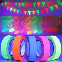 Luz UV Fitas reativas, Neon Gaffer, fita fluorescente, aniversário, casamento, brilho na luz UV, Bachelorett Party Decor Suprimentos - Image 1