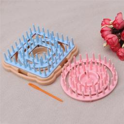 Conjunto tear tricô com 9 peças, fabricante padrões flores, agulha fio lã, ferramenta artesanato faça você - Image 6