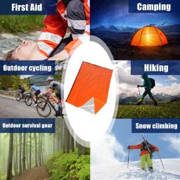 Saco de dormir portátil à prova d'água para sobrevivência de emergência, equipamento de acampamento edc ao ar livre, saco térmico, kit de primeiros socorros, cobertor mylar - Image 6