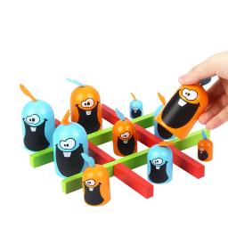 2 jogadores tic tac toe grande comer pequeno gobble jogo de tabuleiro pai-filho competição interativa jogo jogos de festa brinquedos para crianças - Image 2