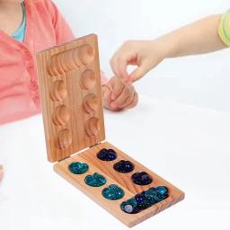 Jogo de tabuleiro dobrável de madeira, contas multicoloridas, estratégia clássica para festa, família, viagens, para viagens - Image 2