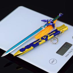 Japonês Anime Game Keychain para Meninos, Arma, Cimitarra dos Sete, Lâmina Samurai, Modelo Periférico, Brinquedos Presentes - Image 6