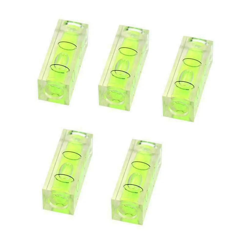 Nível de bolha horizontal para murais, balanceador quadrado, transferidor verde, ferramentas de medição suspensas, 40x15x15mm, 5 pcs, 10pcs - Image 1
